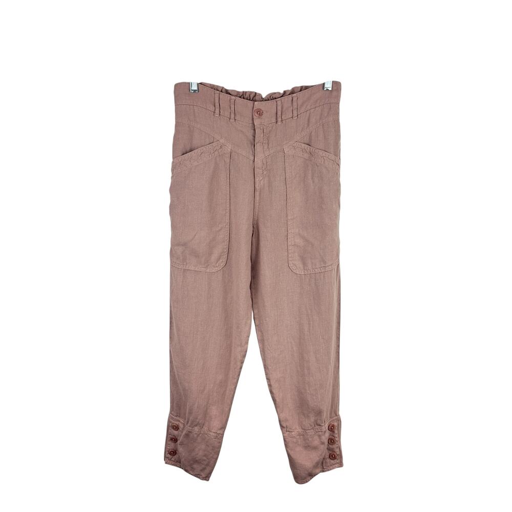 Wrap London Cropped Linen Trousers